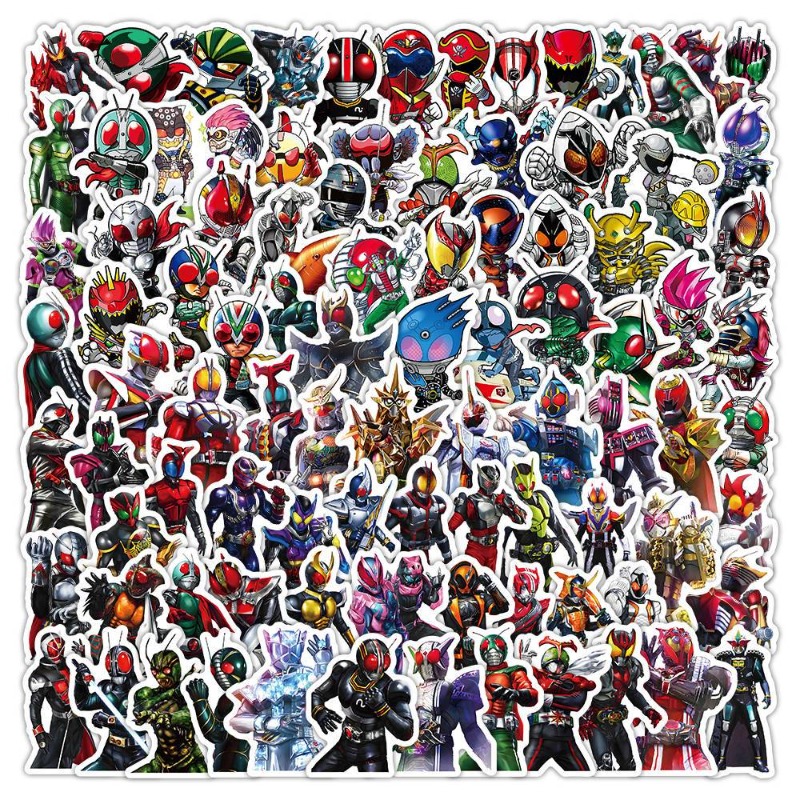 Desk Accessories - 103 個仮面ライダーインス美的かわいい漫画ステッカー防水 DIY アニメグッズデカールノートブックラップトップデスクトップ装飾用