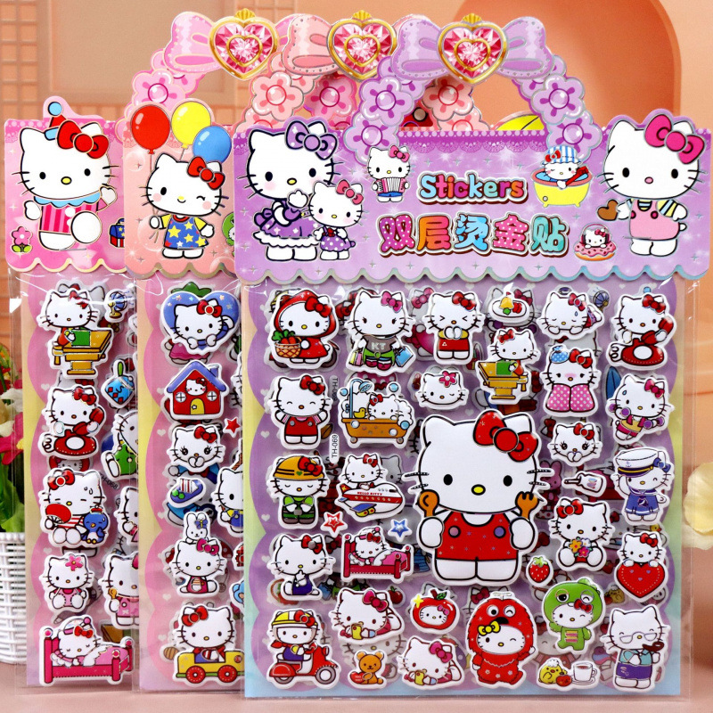 かわいい子供向けご褒美ステッカーパック。ハローキティの3D立 - School Supplies のレビューと価格