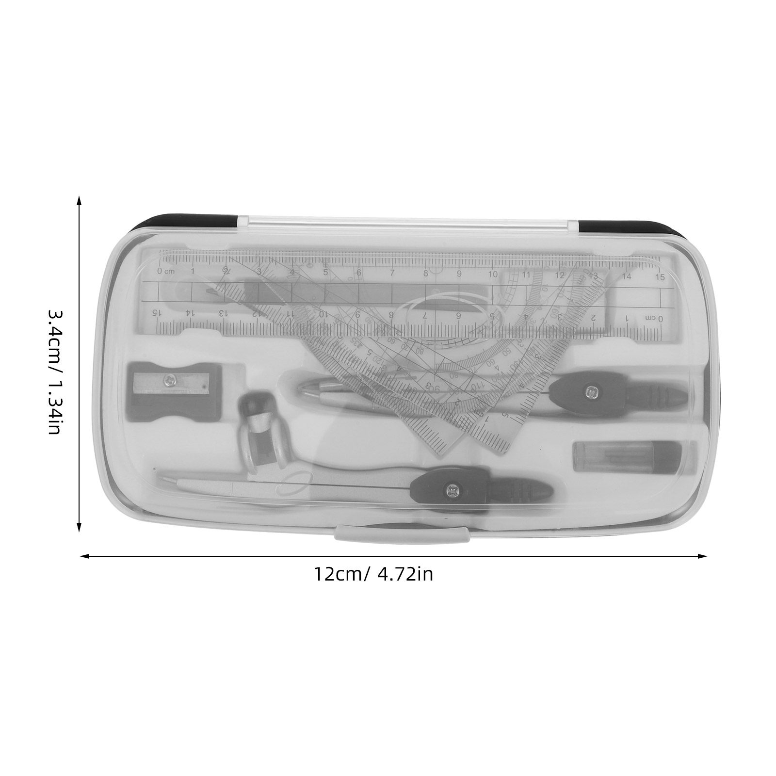1セットの幾何学製図セット。分度器、コンパス、定規が含まれ、 - Math Geometry Set With Compass のレビューと価格