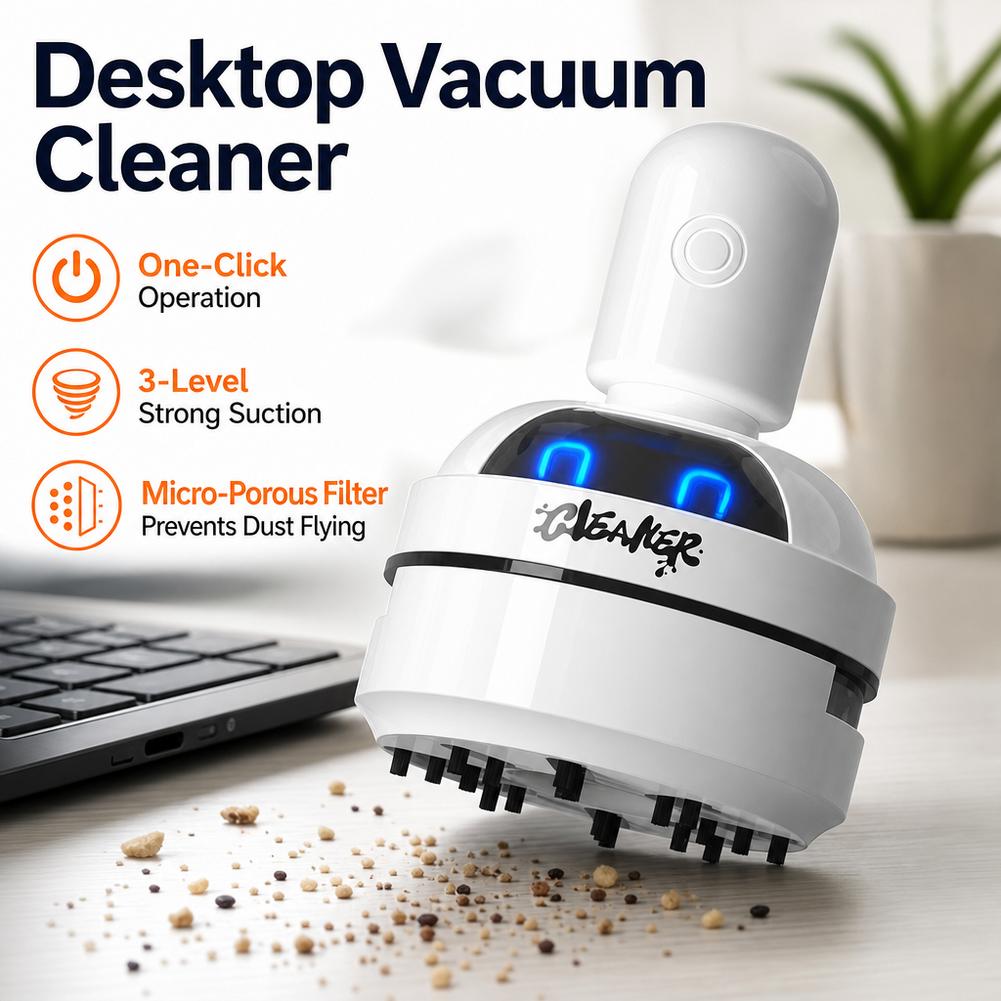 卓上用クリーナー、小型ポータブル車載用掃除機。消しゴムや鉛筆 - Mini Desktop Vacuum Cleaner For Eraser Dust のレビューと価格
