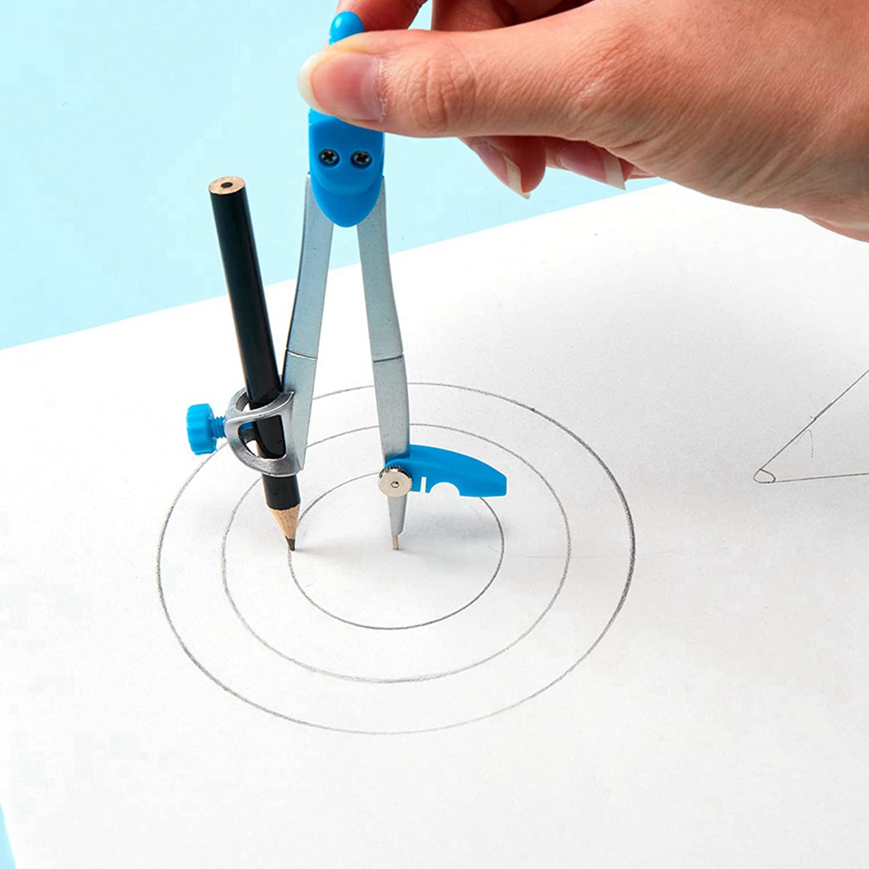 「スーパー・ジオメトリ」20点セット。コンパス、分度器、定規 - Math Geometry Set With Compass のレビューと価格